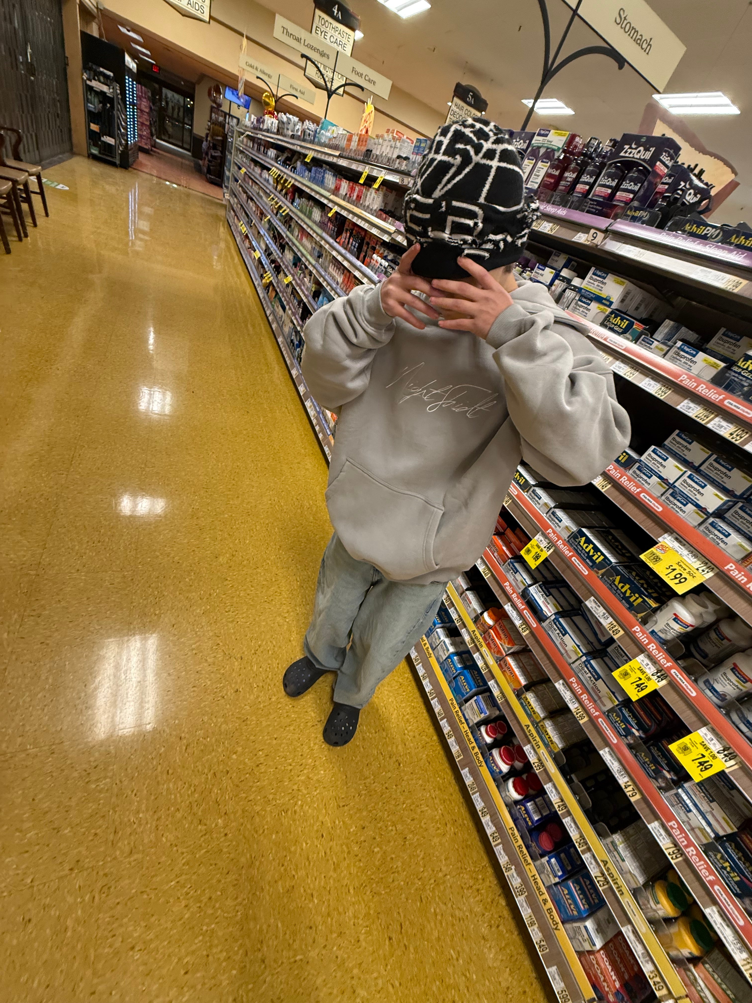 Light grey NightShift hoodie