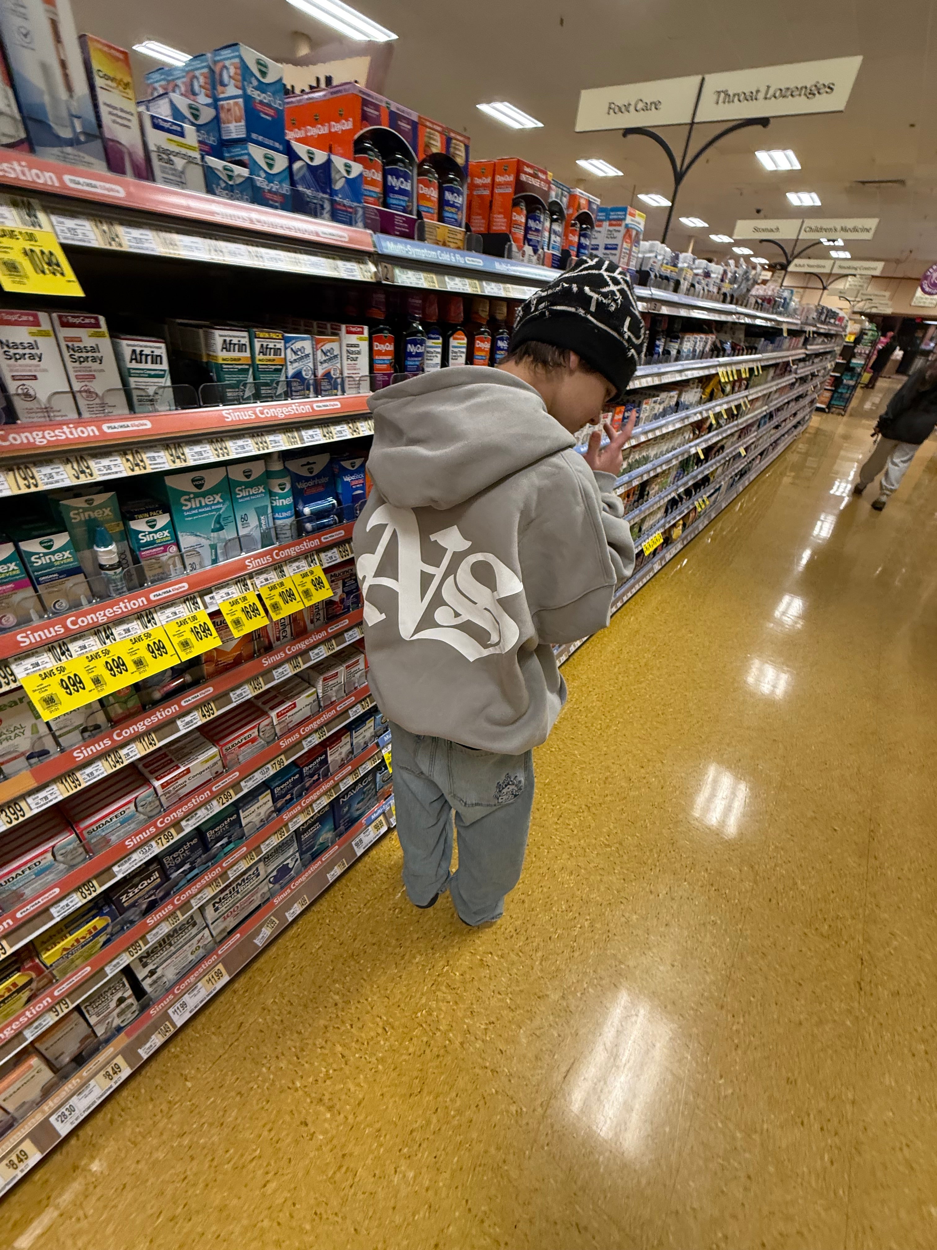 Light grey NightShift hoodie